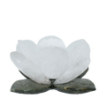Bougeoir en Quartz Fleur — Décoration Spirituelle & Énergie Purifiante