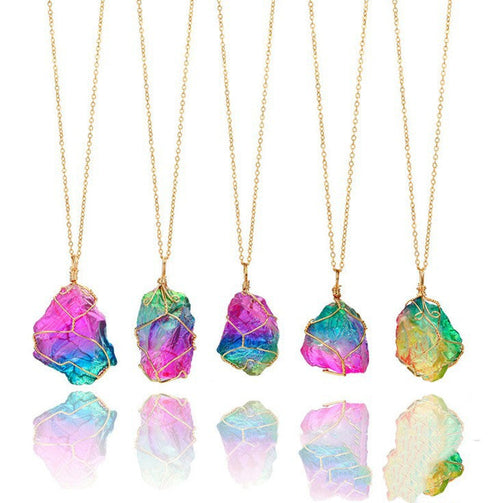 Pendentif Cristal Arc-en-Ciel "Seven Soul Stone" — Énergie & Harmonie