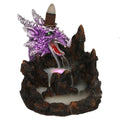 Brûleur d'encens à reflux Dragon Violet avec lumière