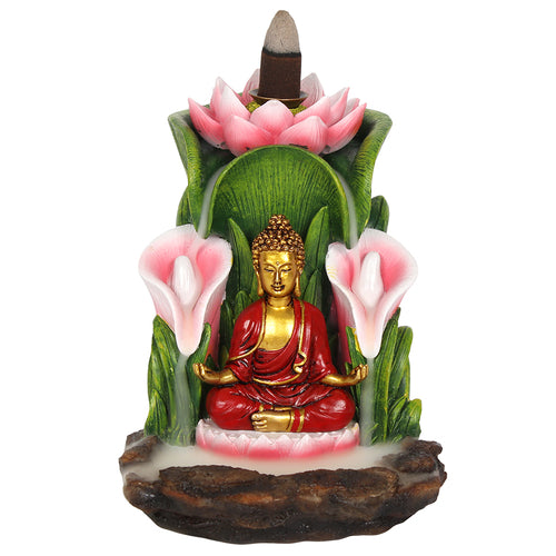 Brûleur d'encens Bouddha coloré à reflux