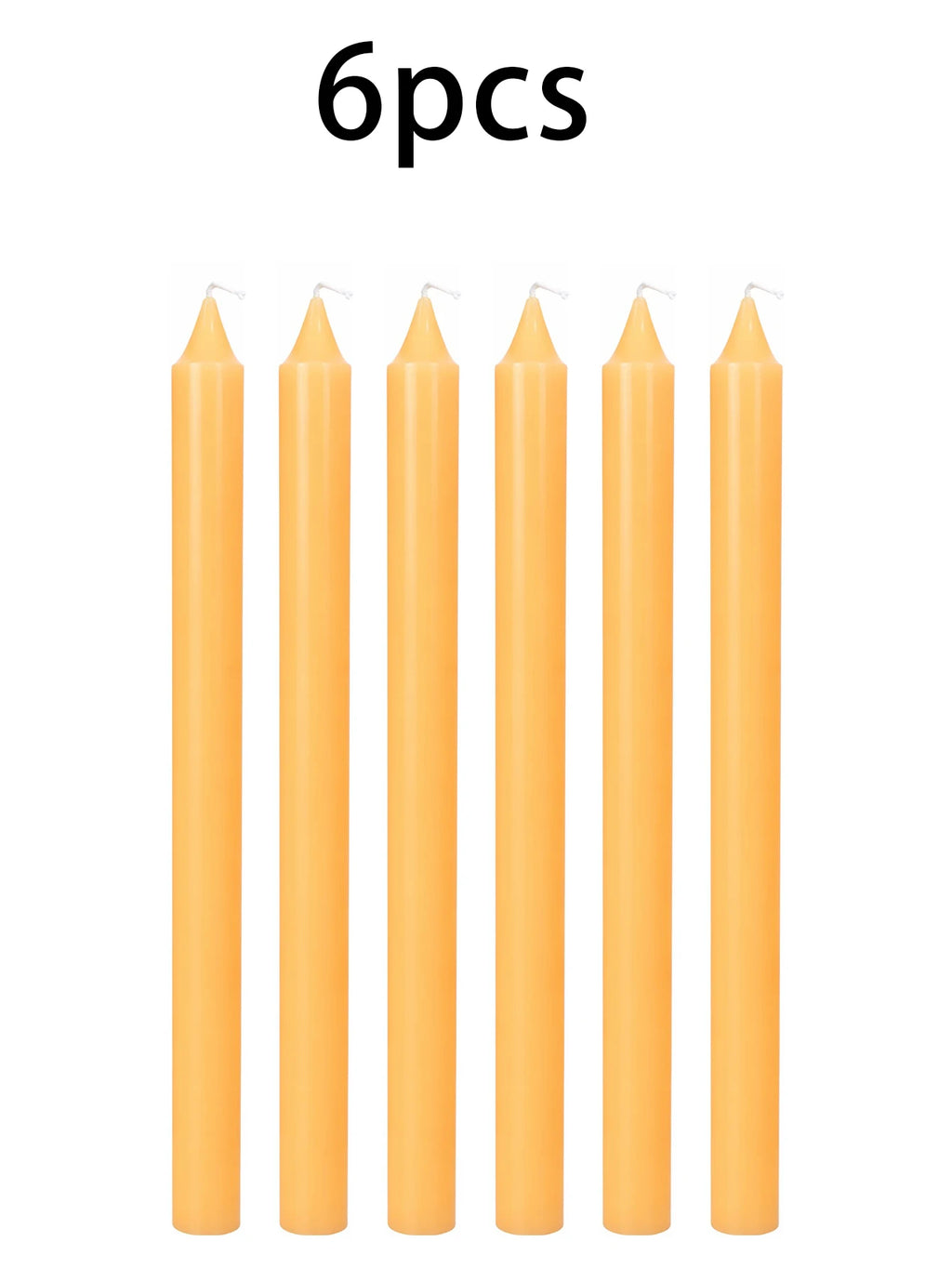 Yellow Long Scented Candle Set, No Black Smoke, Made of Soy Wax, Can Burn for 5 Hours, Suitable for Wedding and Home Decoration