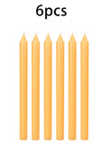 Yellow Long Scented Candle Set, No Black Smoke, Made of Soy Wax, Can Burn for 5 Hours, Suitable for Wedding and Home Decoration