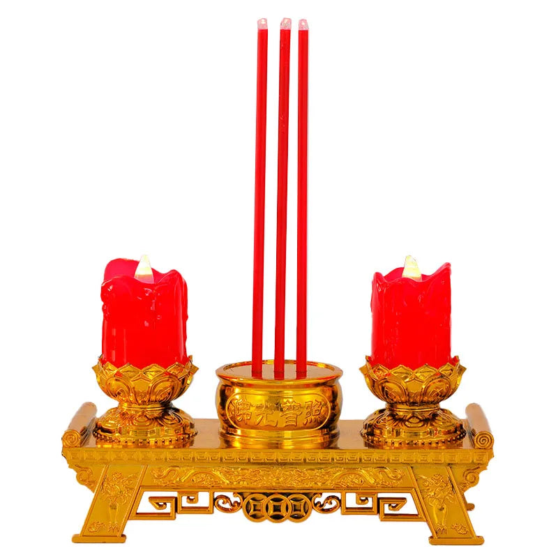LED Candle Lights, Prayer Candles For Temples And Buddhist Halls, Smokeless Swinging Wick Simulation Candles