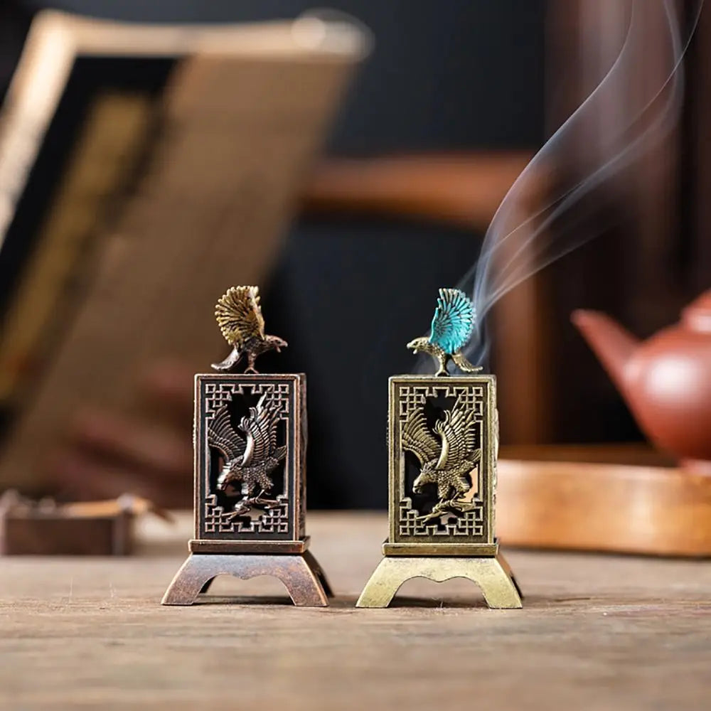 New Chinese Style Incense Burner Zinc Alloy Vertical Indoor Aromatherapy Good Symbolism Accessories Incense Burning Gifts