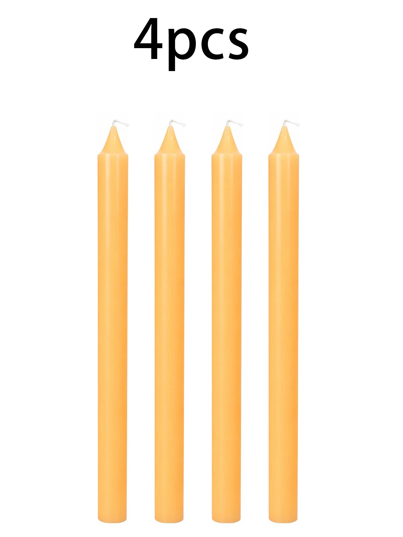 Yellow Long Scented Candle Set, No Black Smoke, Made of Soy Wax, Can Burn for 5 Hours, Suitable for Wedding and Home Decoration