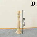 Wooden Candlesticks Unfinished Wood Candle Holder Pillar Taper Candle Stands For Wedding Party Birthday Home Table Decoration