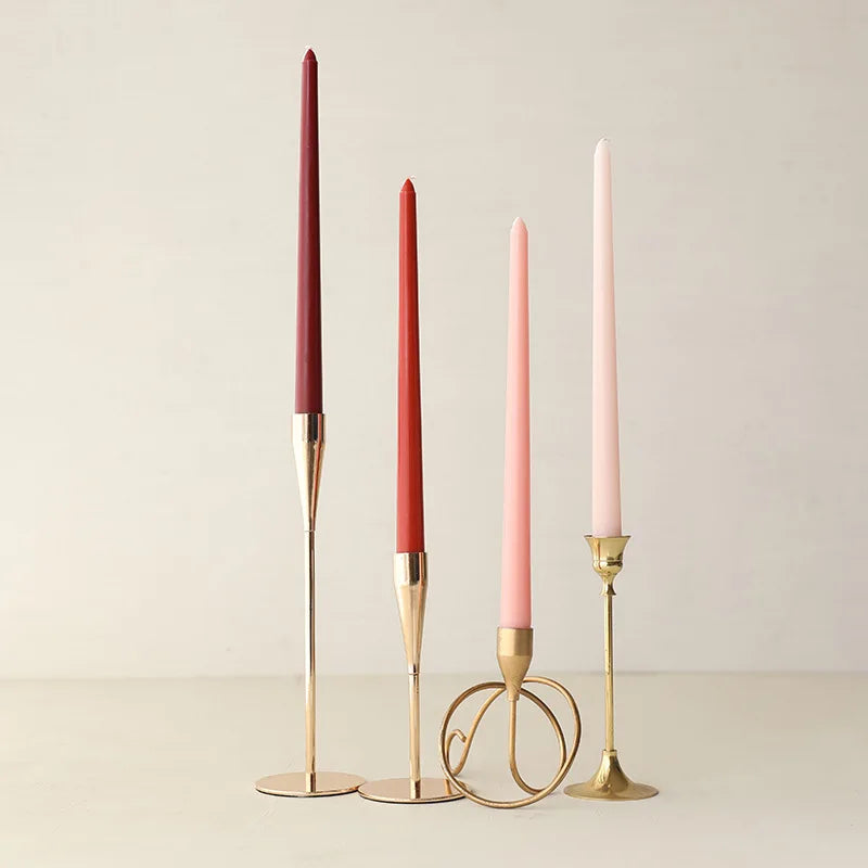 30CM Taper Candle 4 Pack - Home Interior Long Burning Dripless and Smokeless Candles Unscented - Valentines Candles for Home