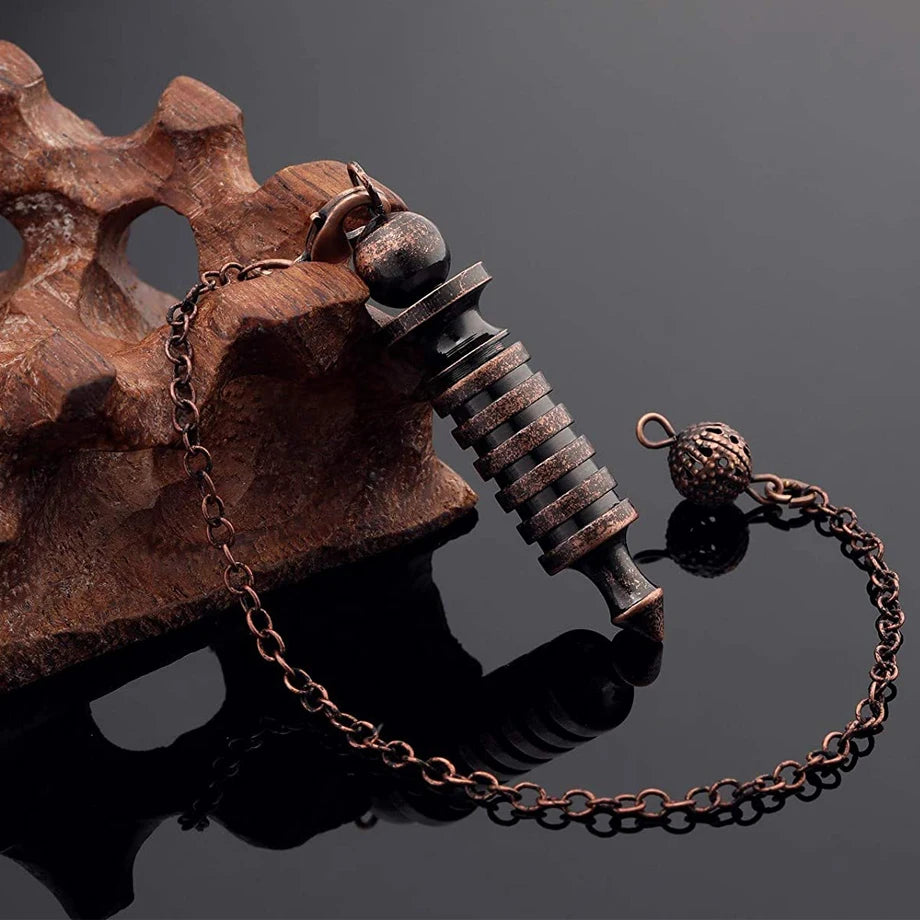 Metal Copper Pendulum for Divination Dowsing Reiki Healing Dowsing Wicca Balancing Spiritual Isis Pointed Pendulum Pendulos X005