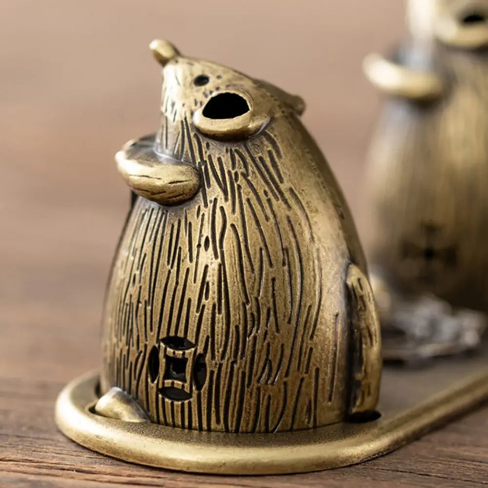 New Chinese Style Incense Burner Zinc Alloy Vertical Indoor Aromatherapy Good Symbolism Accessories Incense Burning Gifts