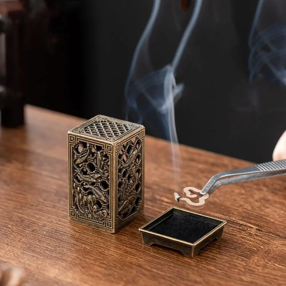 New Chinese Style Incense Burner Zinc Alloy Vertical Indoor Aromatherapy Good Symbolism Accessories Incense Burning Gifts