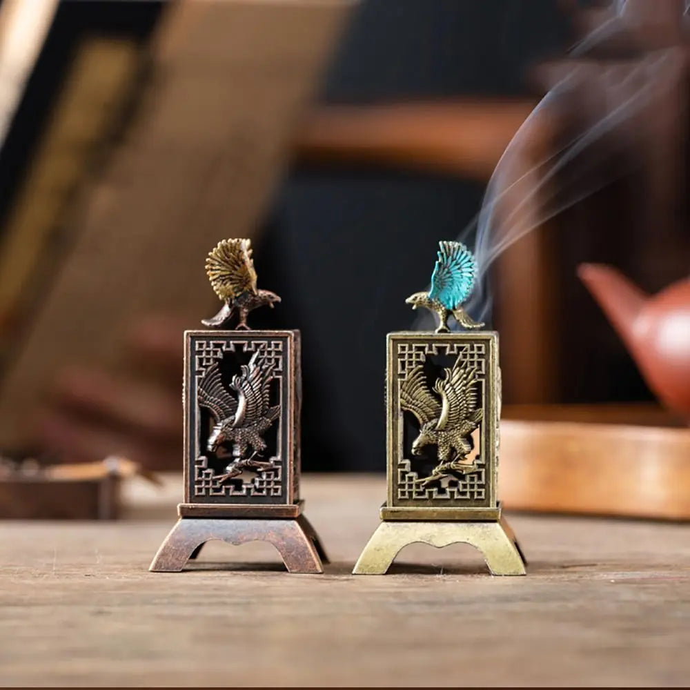 New Chinese Style Incense Burner Zinc Alloy Vertical Indoor Aromatherapy Good Symbolism Accessories Incense Burning Gifts