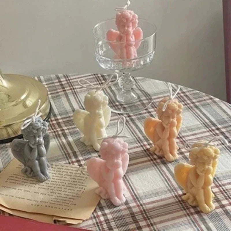 Cute Candles Cupid Angel Scented Candles Ins Small Art Decorative Aromatic Candles Home Fragrant Decoration Posing Props