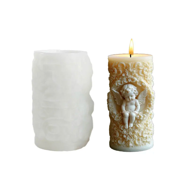 3D Cute Little Angel Candle Mold DIY Handmade Artwork Decoration Home Decoration Embellishment |   Creative Candle Designs