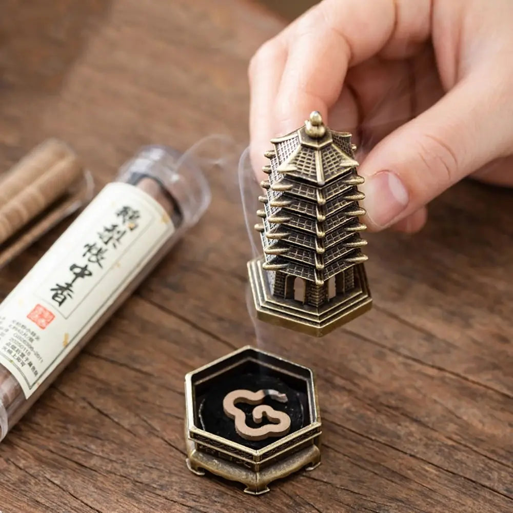 New Chinese Style Incense Burner Zinc Alloy Vertical Indoor Aromatherapy Good Symbolism Accessories Incense Burning Gifts