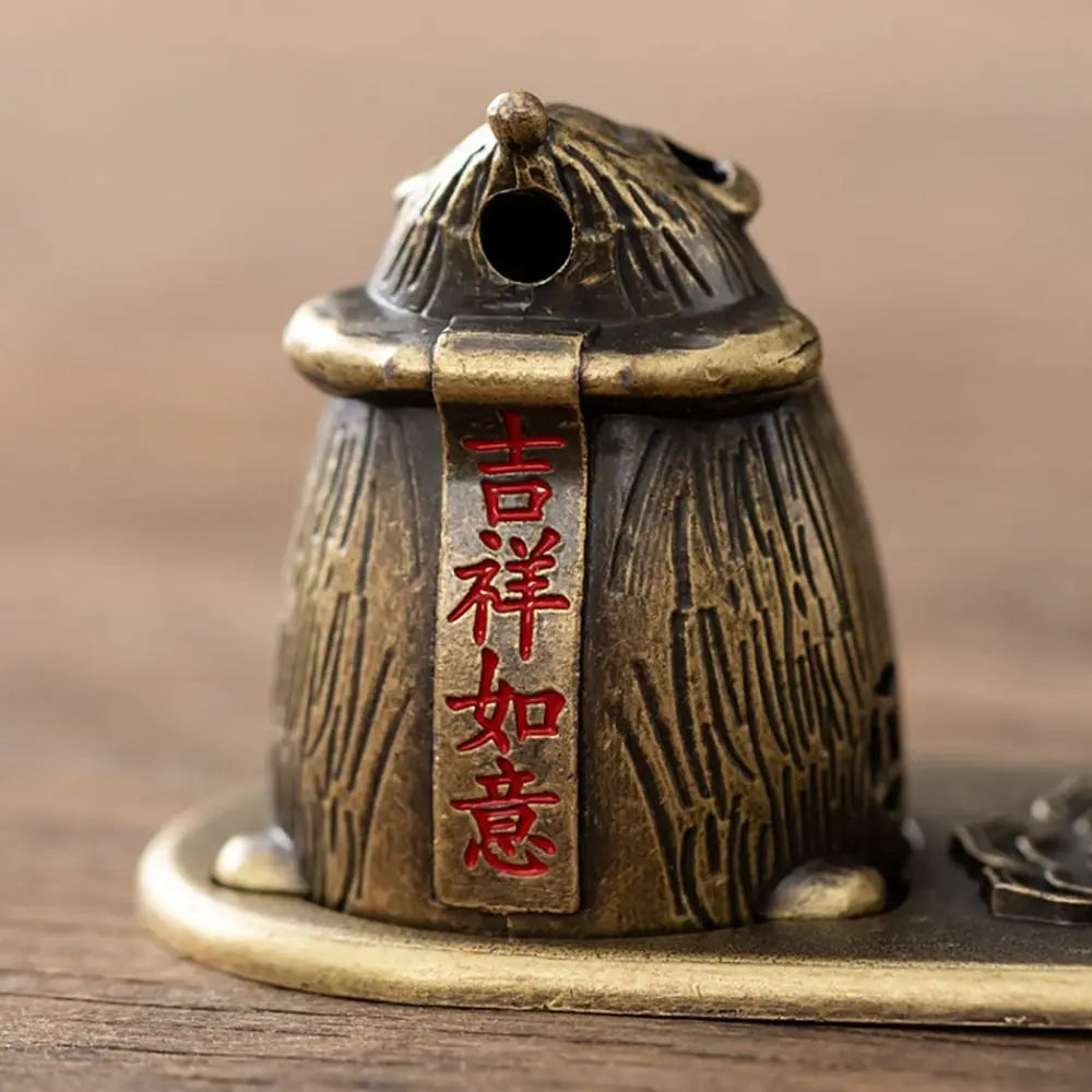 New Chinese Style Incense Burner Zinc Alloy Vertical Indoor Aromatherapy Good Symbolism Accessories Incense Burning Gifts