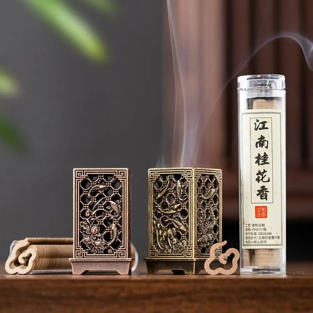 New Chinese Style Incense Burner Zinc Alloy Vertical Indoor Aromatherapy Good Symbolism Accessories Incense Burning Gifts
