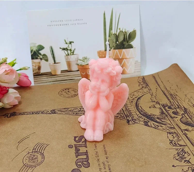 Cute Candles Cupid Angel Scented Candles Ins Small Art Decorative Aromatic Candles Home Fragrant Decoration Posing Props
