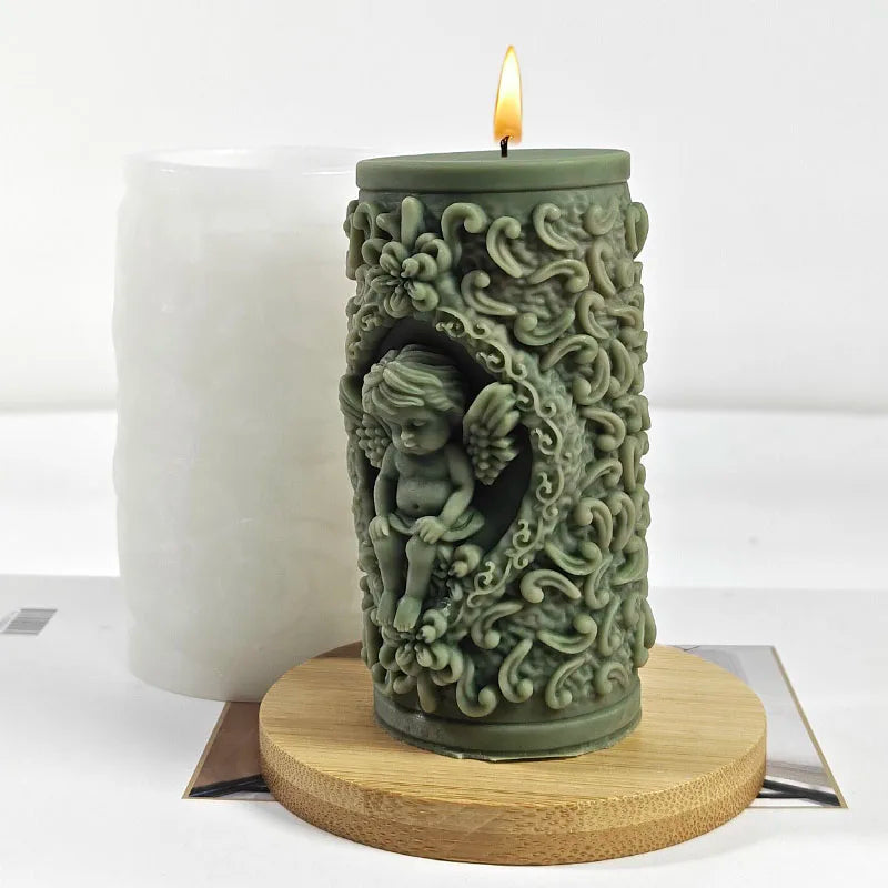 3D Cute Little Angel Candle Mold DIY Handmade Artwork Decoration Home Decoration Embellishment |   Creative Candle Designs