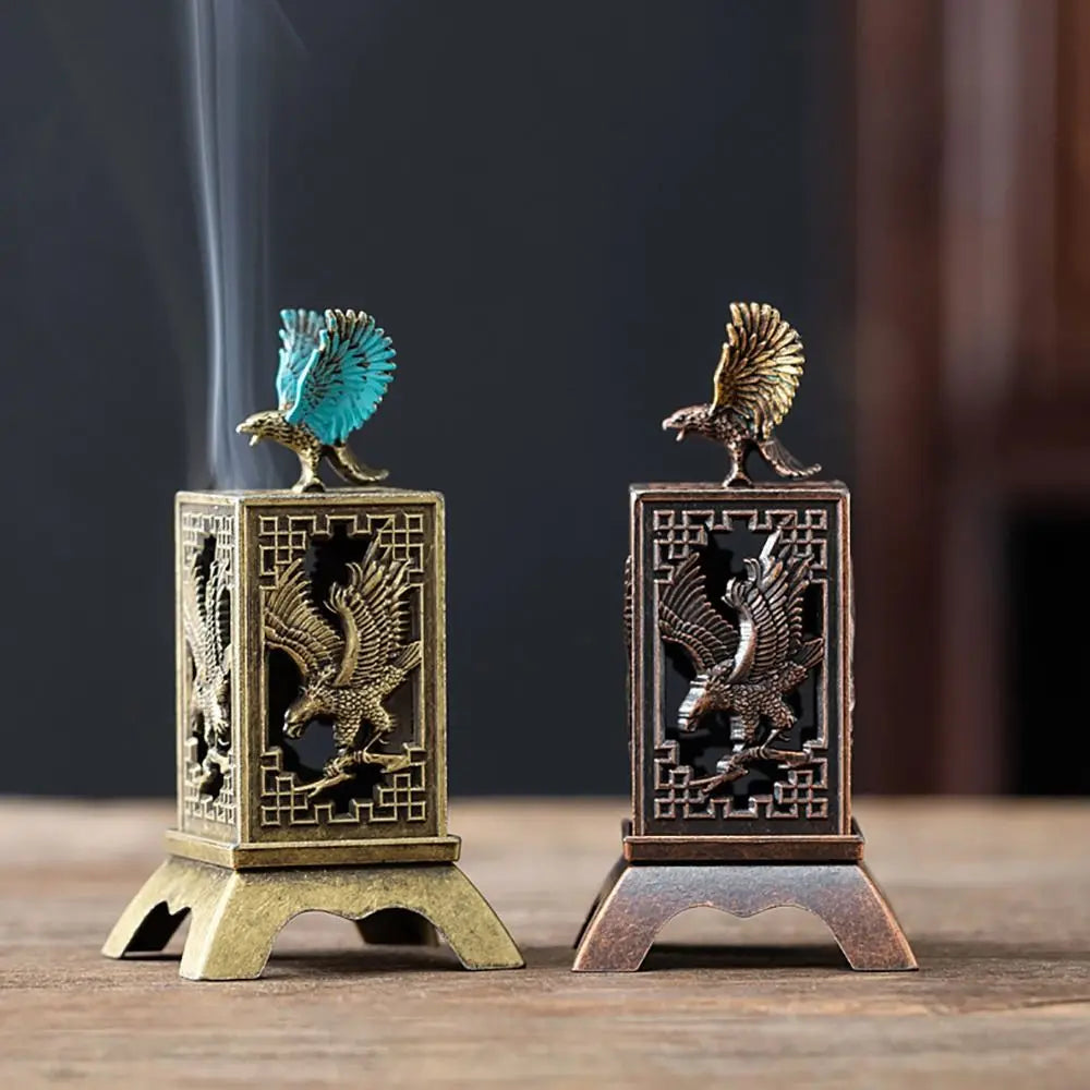 New Chinese Style Incense Burner Zinc Alloy Vertical Indoor Aromatherapy Good Symbolism Accessories Incense Burning Gifts