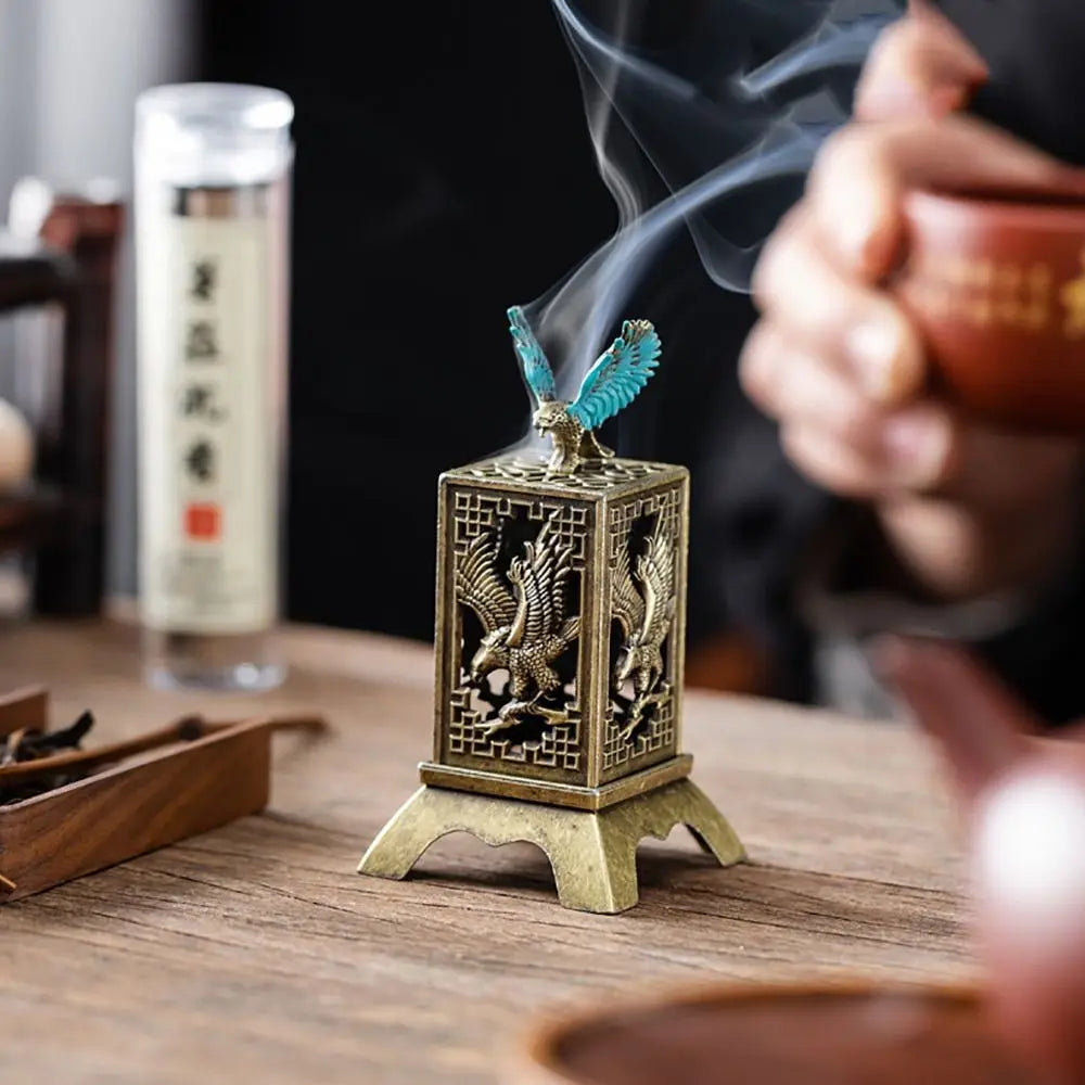 New Chinese Style Incense Burner Zinc Alloy Vertical Indoor Aromatherapy Good Symbolism Accessories Incense Burning Gifts