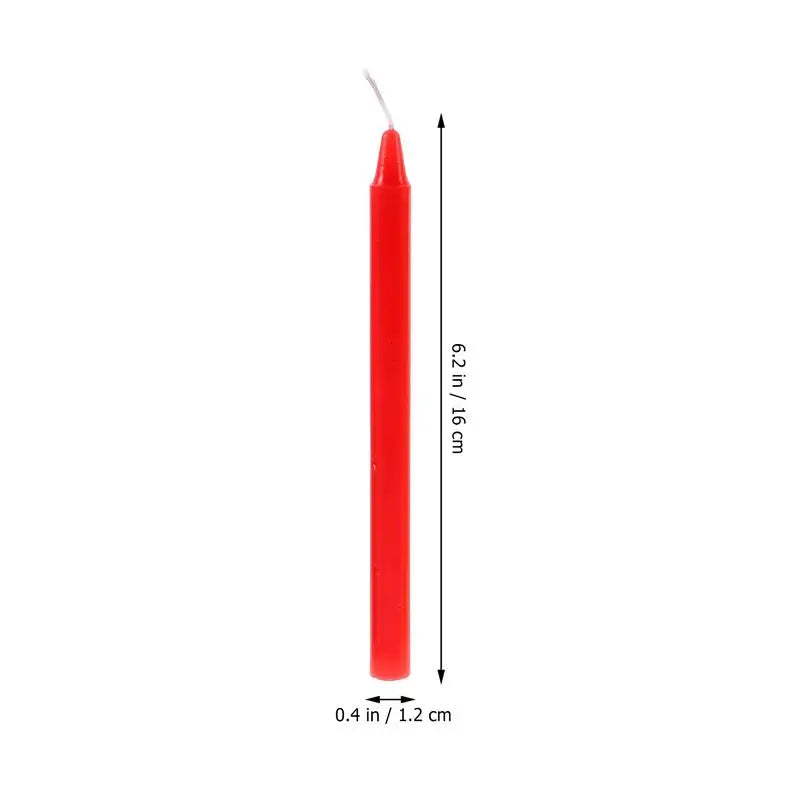 12pcs Taper Candles Household Colored Unscented Dinner Candles For Wedding Long-stem 16cm