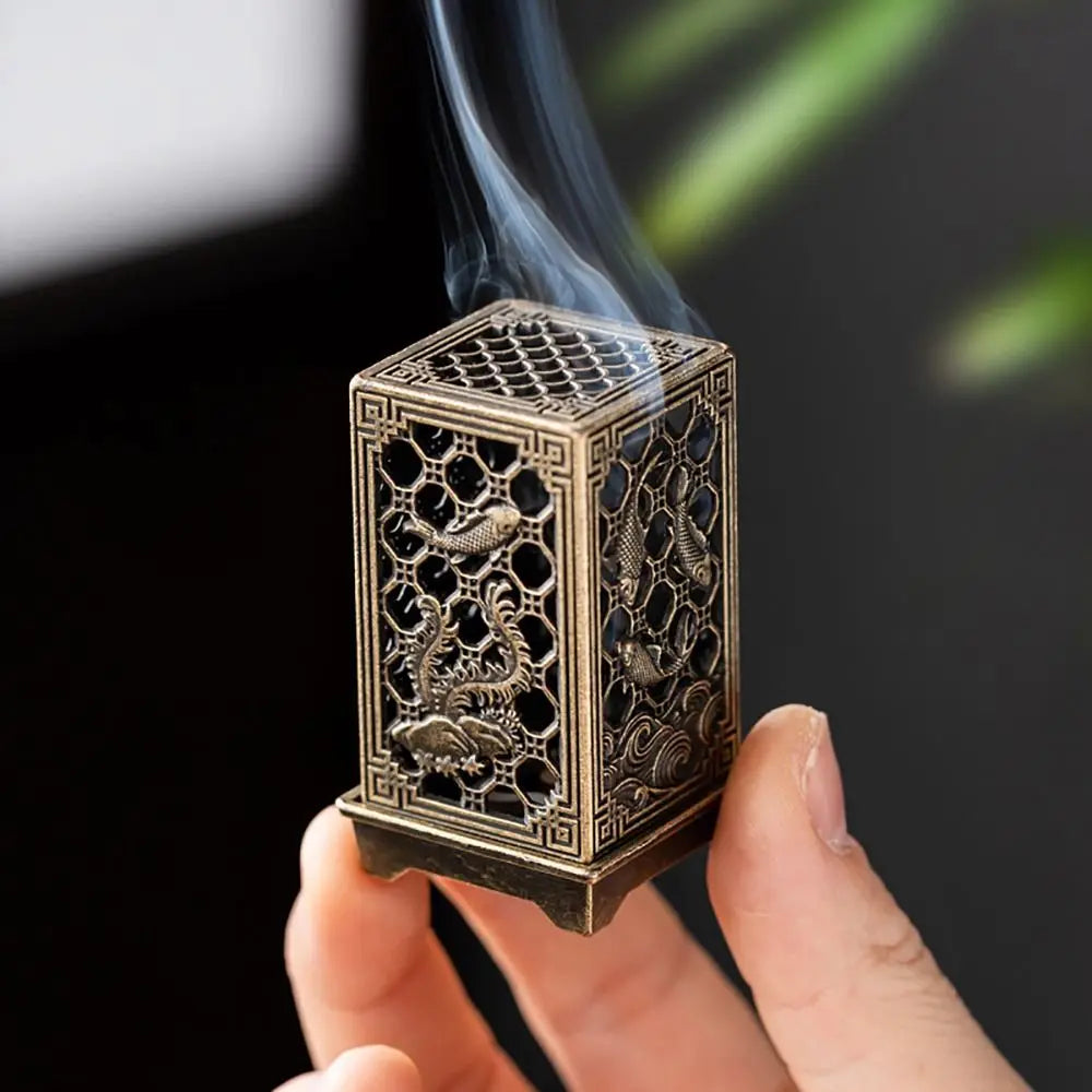 New Chinese Style Incense Burner Zinc Alloy Vertical Indoor Aromatherapy Good Symbolism Accessories Incense Burning Gifts