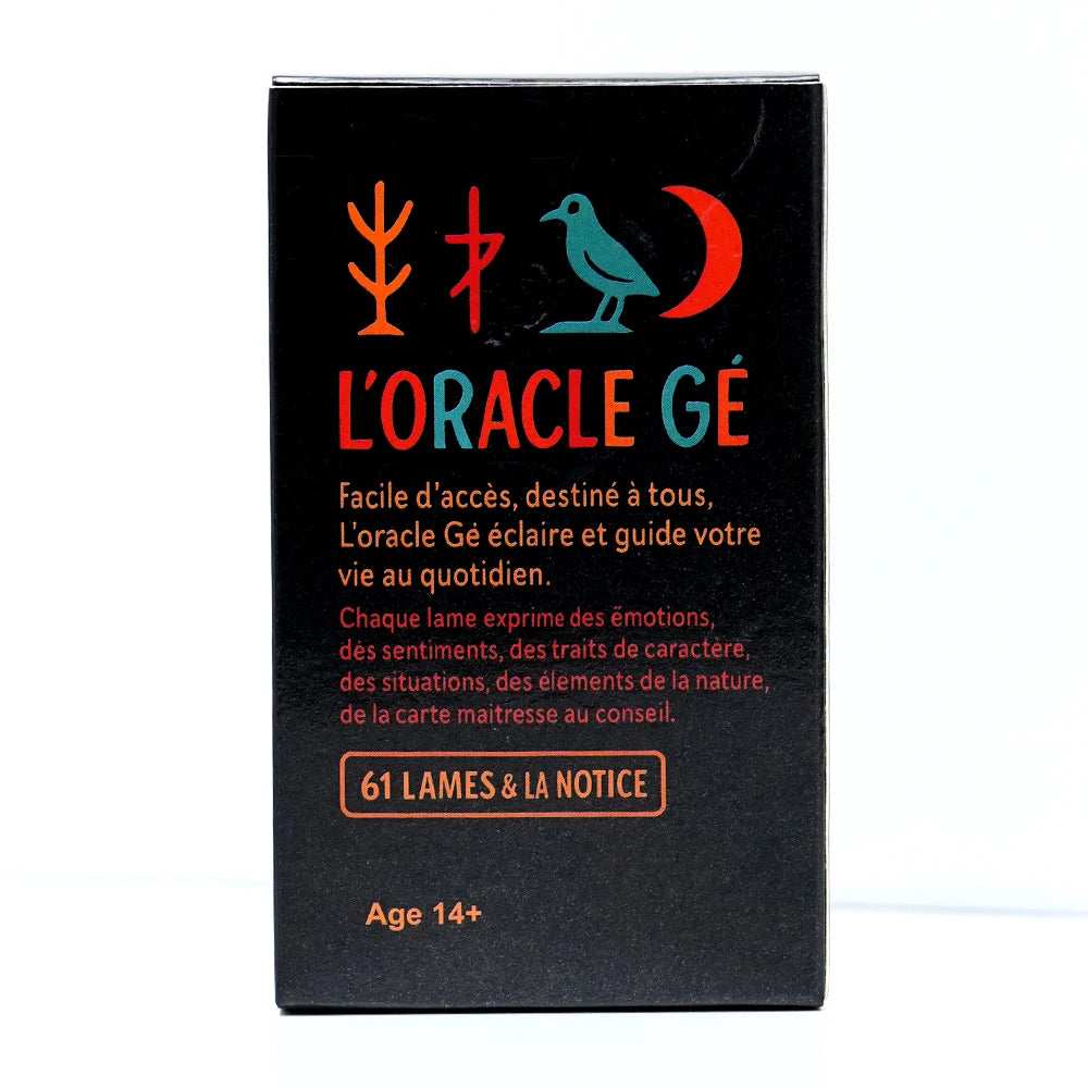 L'Oracle Gé - 61 lames & la notice Cartes de tarot françaises Oracle divin Ce jeu divinatoire au graphisme simple et éloquent co