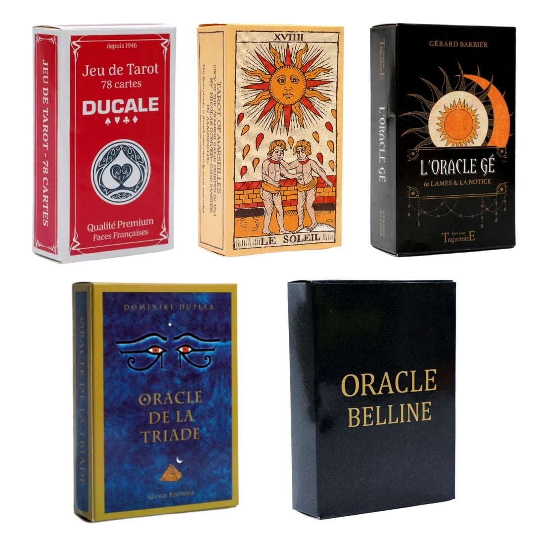 Vintage Oracle Card Set, French Version, Tabletop Game for Family & Friends Gatherings, Ideal for Beginners & Collectors, Gift