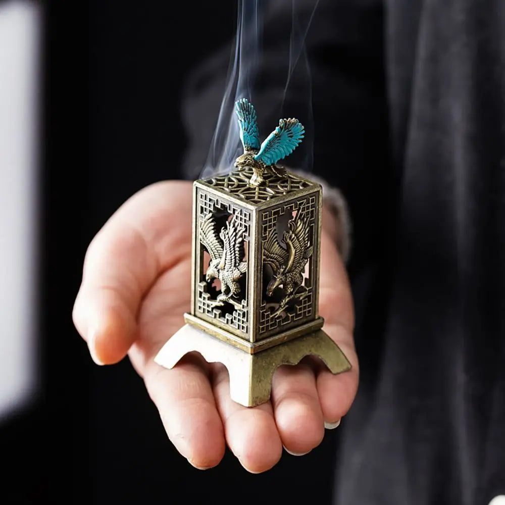 New Chinese Style Incense Burner Zinc Alloy Vertical Indoor Aromatherapy Good Symbolism Accessories Incense Burning Gifts