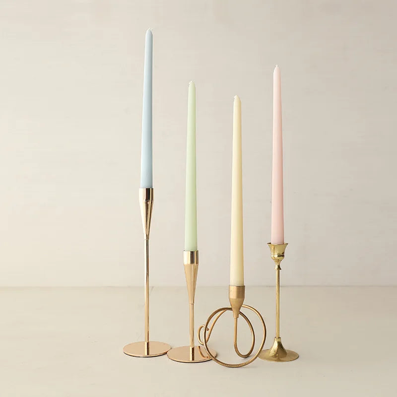 30CM Taper Candle 4 Pack - Home Interior Long Burning Dripless and Smokeless Candles Unscented - Valentines Candles for Home