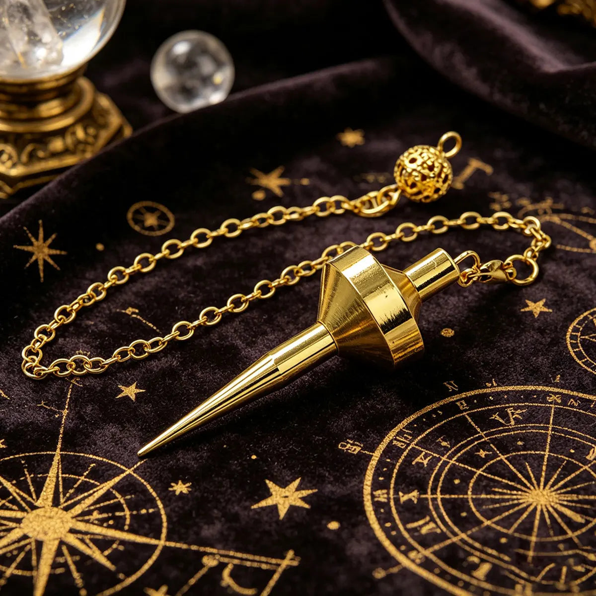 Copper Metal Pendulum for Dowsing Divination Energy Work Meditation Scrying Witchcraft Pendulums Tool Spiritual Pendulos X092