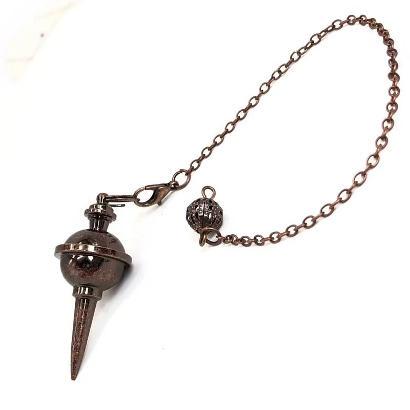 Copper Metal Pendulum for Dowsing Divination Energy Work Meditation Scrying Witchcraft Pendulums Tool Spiritual Pendulos