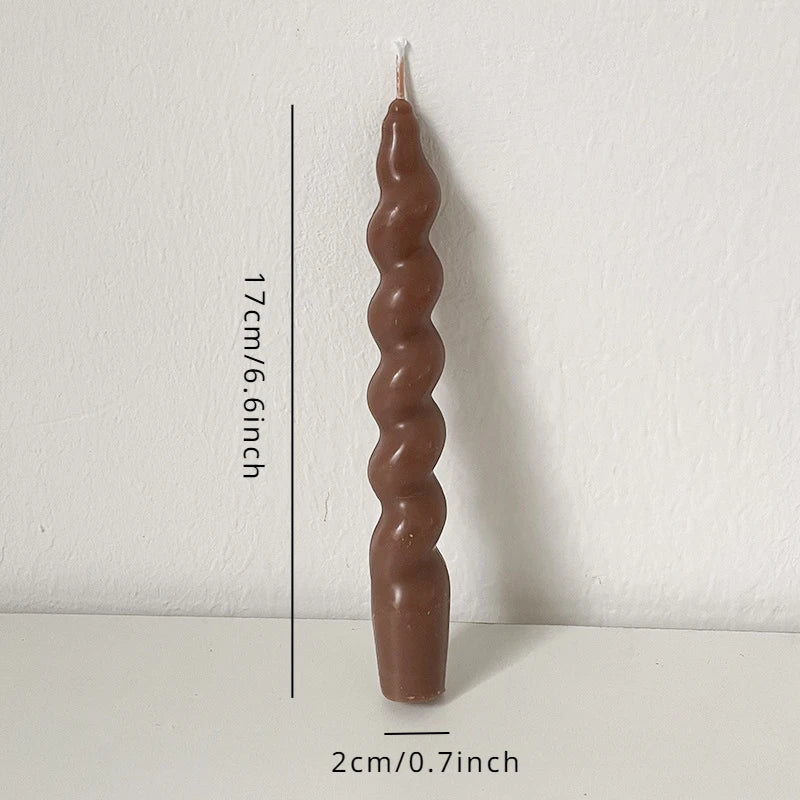 Classical Long Spiral Pillar Candles Long Burning Candles Valentines Candles Home Decor Gift