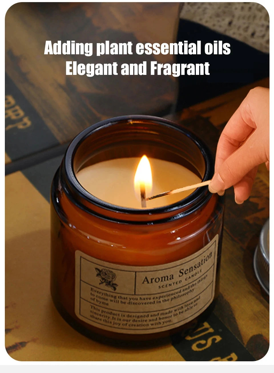 Scented Candles Smokeless Soy Candle Essential Oil Aromatic Candle Luxury Decoration Candle Wedding Gifts Party Home Decoration