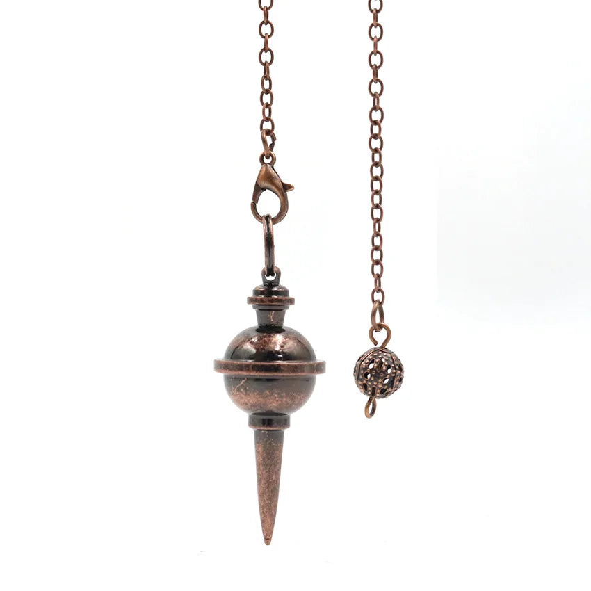 Copper Metal Pendulum for Dowsing Divination Energy Work Meditation Scrying Witchcraft Pendulums Tool Spiritual Pendulos