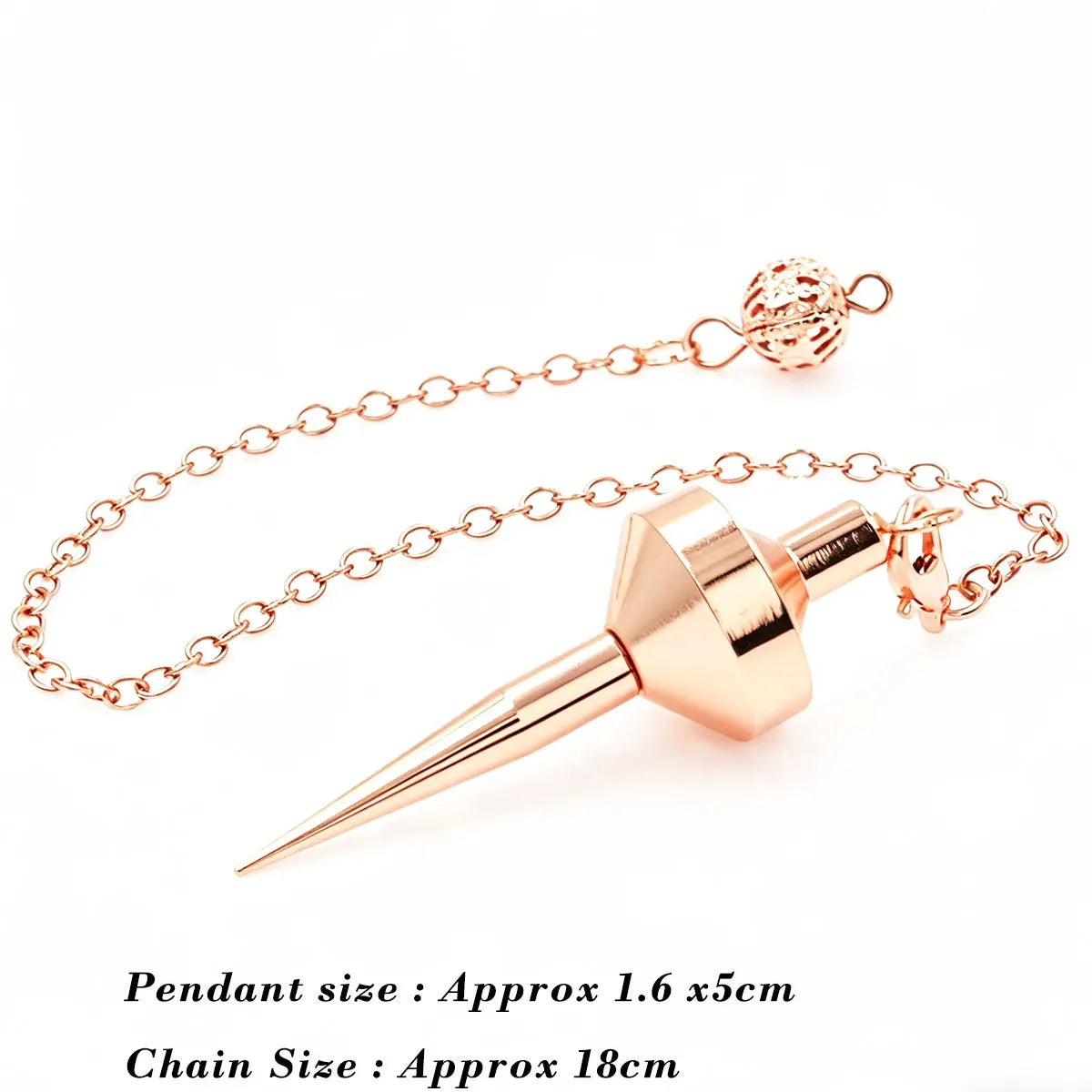 Copper Metal Pendulum for Dowsing Divination Energy Work Meditation Scrying Witchcraft Pendulums Tool Spiritual Pendulos X092
