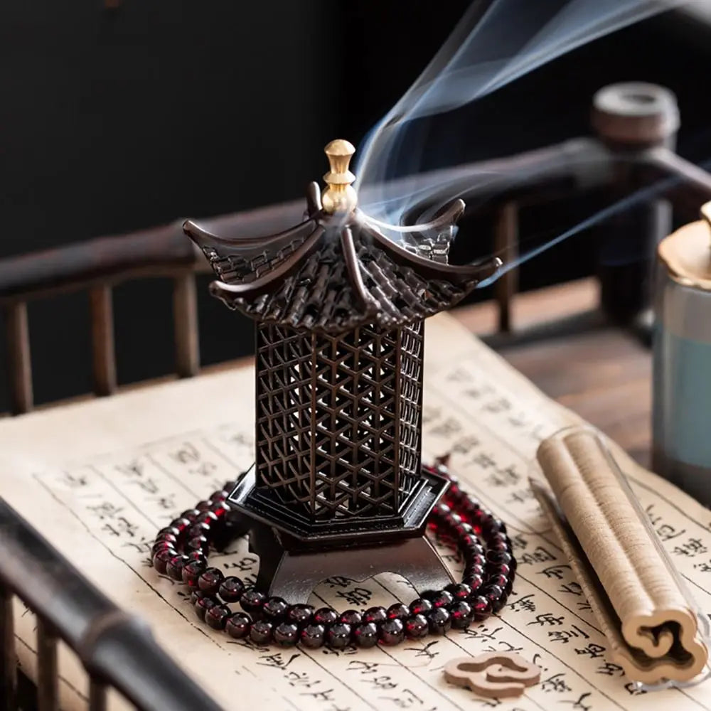 New Chinese Style Incense Burner Zinc Alloy Vertical Indoor Aromatherapy Good Symbolism Accessories Incense Burning Gifts