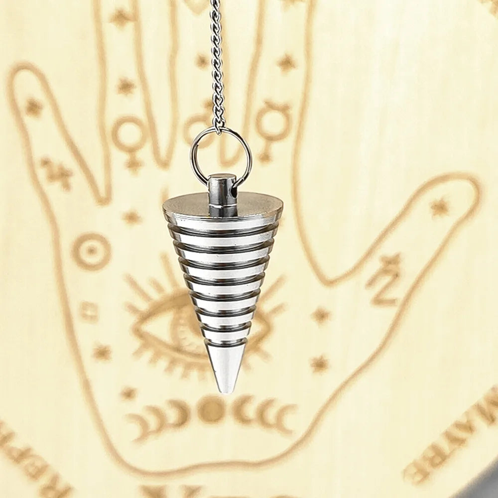 Pendulum - Brass Metal Dowsing & Divination Tool for Reiki Chakra & Metaphysical Spirituality Yoga Balancing Pendant