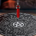 25cm Round Seven Star Array Wooden Pendulum Board Altar Divination Supplies Pine Energy Board Home Ornamental Furnishings Crafts