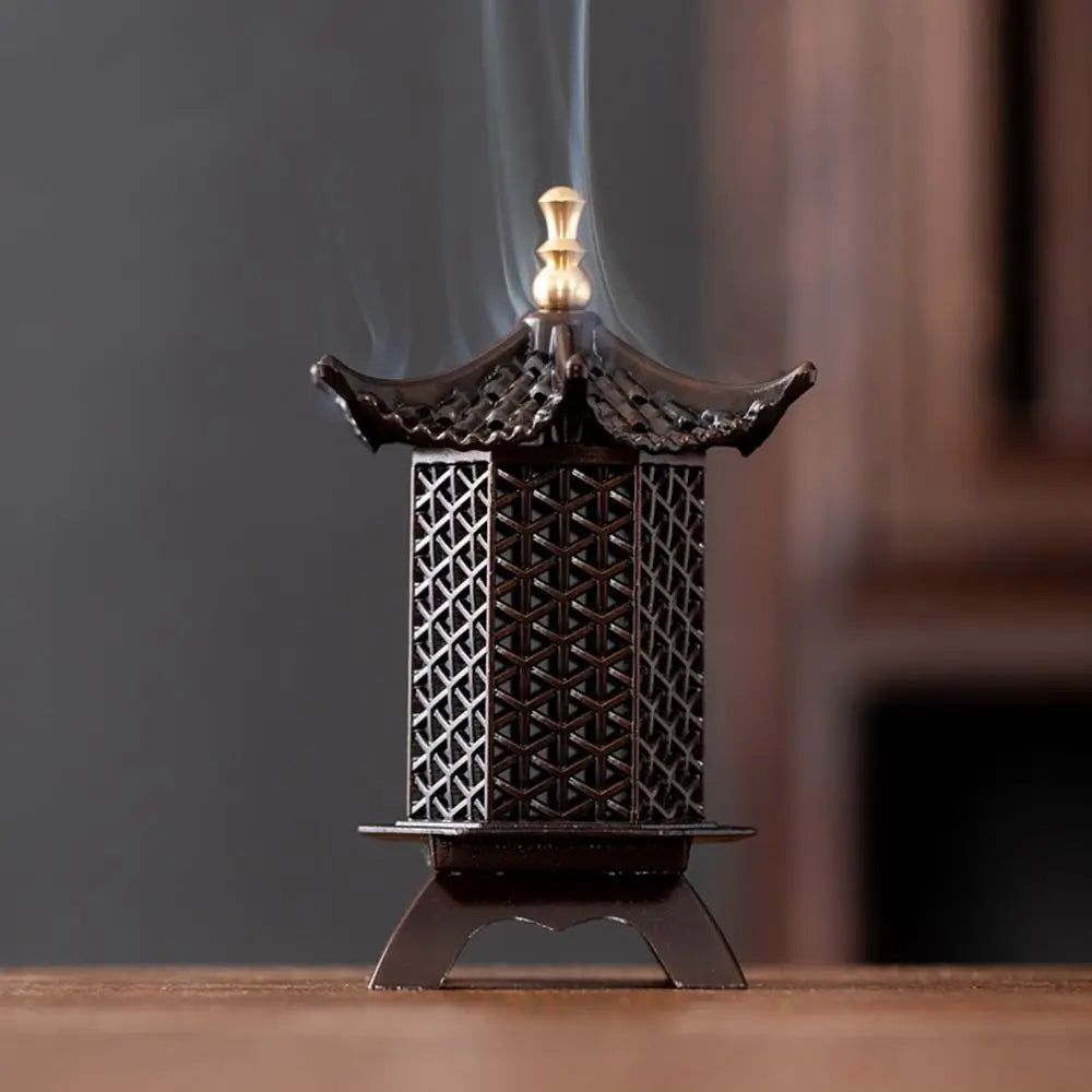 New Chinese Style Incense Burner Zinc Alloy Vertical Indoor Aromatherapy Good Symbolism Accessories Incense Burning Gifts