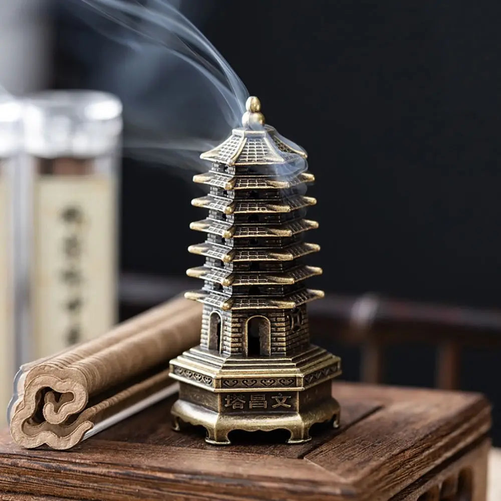 New Chinese Style Incense Burner Zinc Alloy Vertical Indoor Aromatherapy Good Symbolism Accessories Incense Burning Gifts