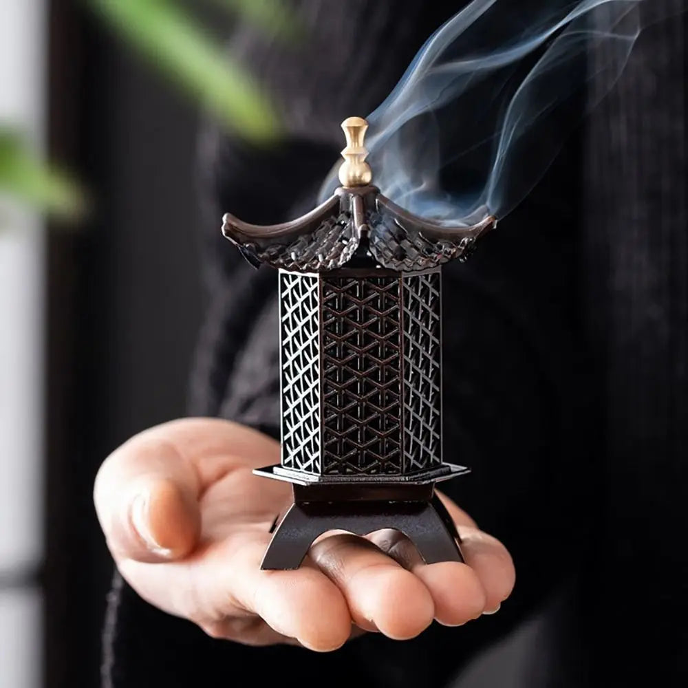 New Chinese Style Incense Burner Zinc Alloy Vertical Indoor Aromatherapy Good Symbolism Accessories Incense Burning Gifts