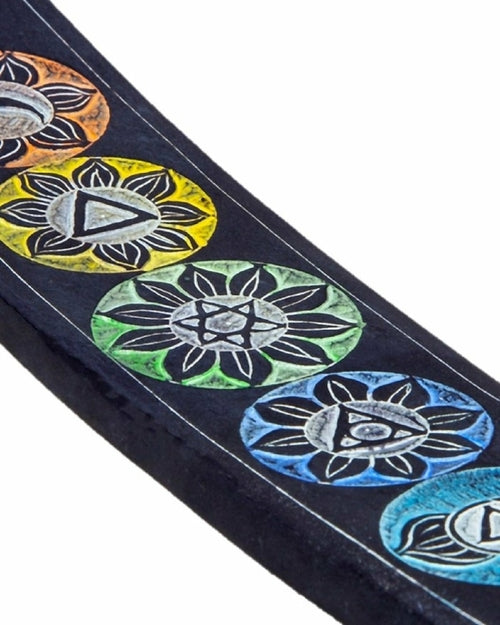 Brûleur d'encens en pierre à savon des sept chakras