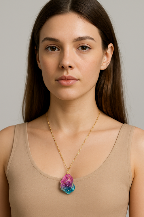 Pendentif Cristal Arc-en-Ciel "Seven Soul Stone" — Énergie & Harmonie