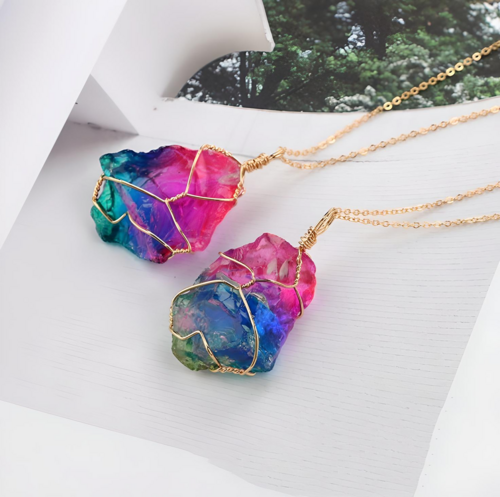 Pendentif Cristal Arc-en-Ciel "Seven Soul Stone" — Énergie & Harmonie