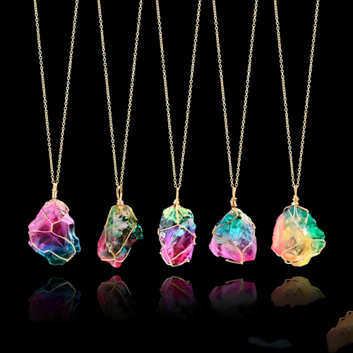 Pendentif Cristal Arc-en-Ciel "Seven Soul Stone" — Énergie & Harmonie