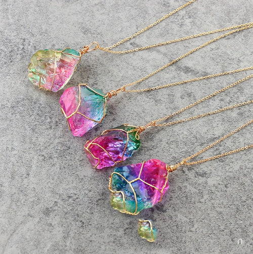 Pendentif Cristal Arc-en-Ciel "Seven Soul Stone" — Énergie & Harmonie